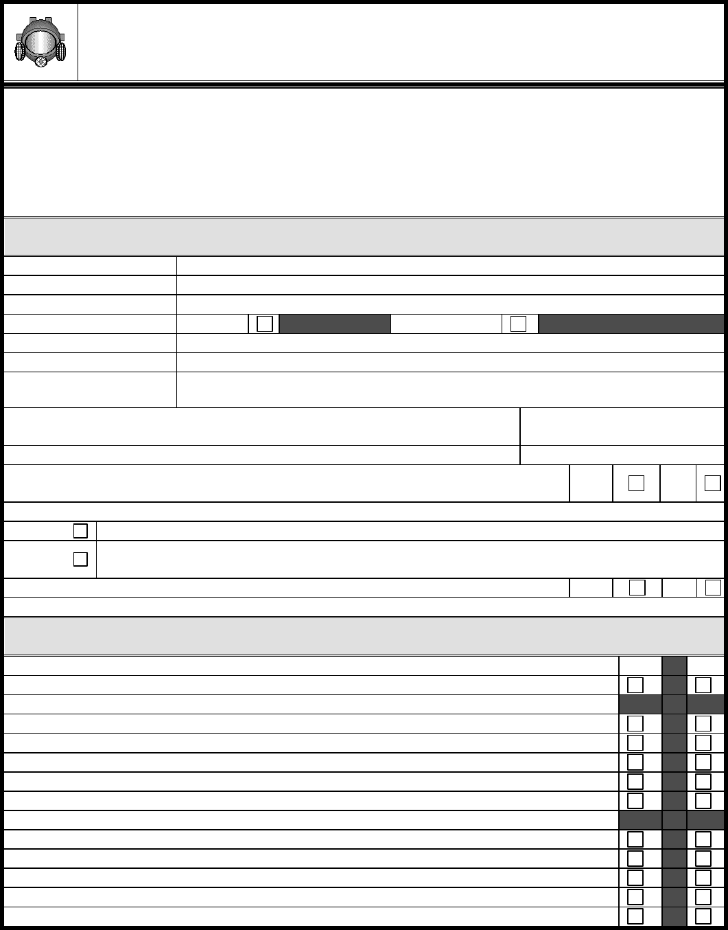 Respirator medical evaluation questionnaire in Word and Pdf formats