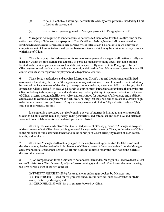 non-exclusive-agreement-for-management-services-georgia-in-word-and
