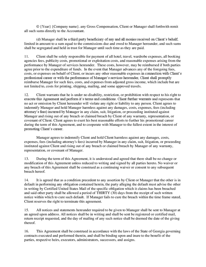 Non exclusive Agreement For Management Services Georgia In Word And non-exclusive-agreement-for-management-services-georgia-in-word-and
