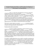 Employment policy and procedure for employee reasonable accommodations (Massachusetts) page 1 preview