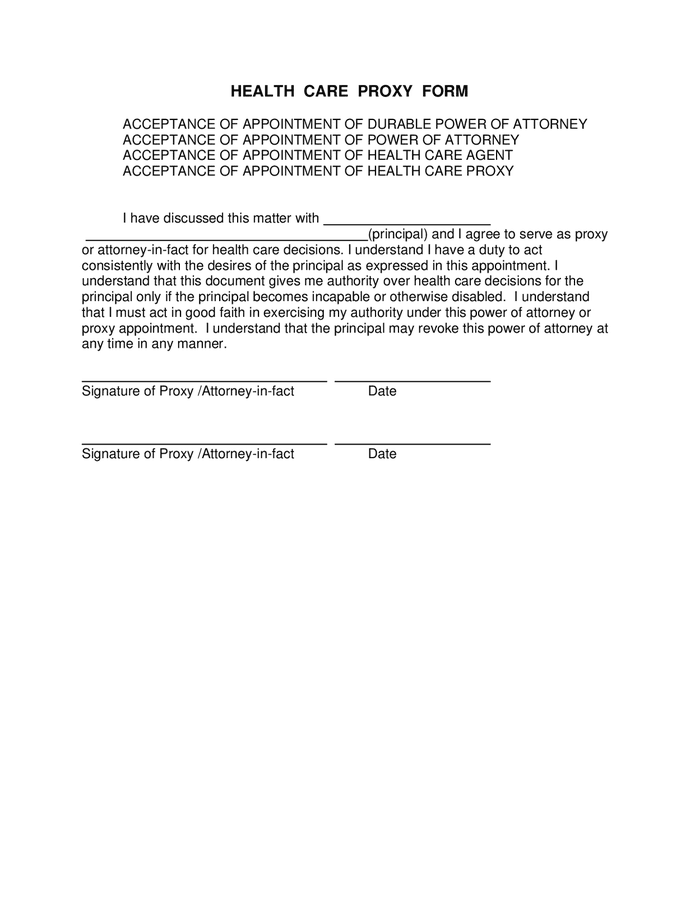 Florida Health Care Proxy Form 2025 - Jenn Karlotta