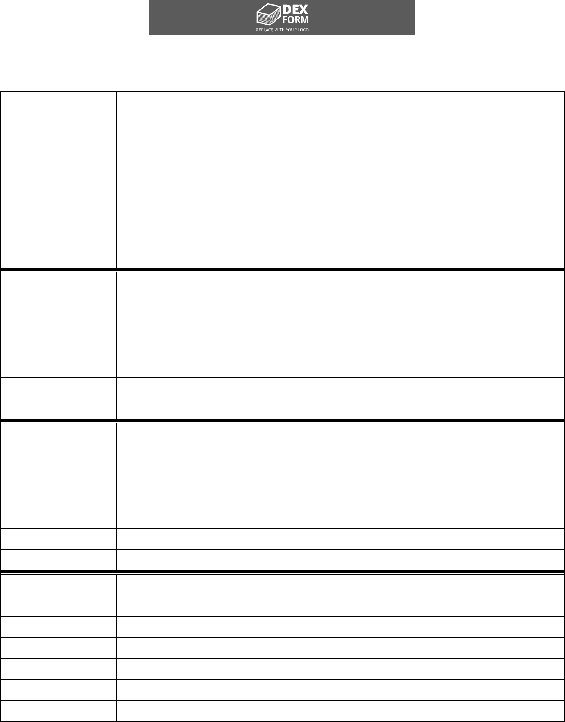 Refrigeration unit temperature chart in Word and Pdf formats