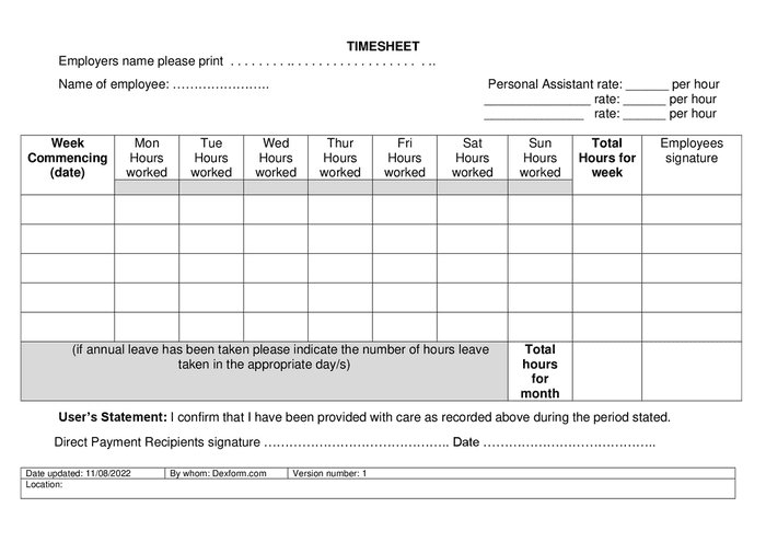 Consultant Timesheet Template - download free documents for PDF, Word ...