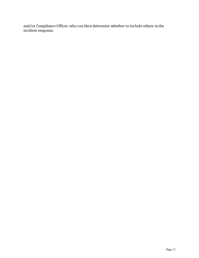 Incident response plan template in Word and Pdf formats page 11 of 22