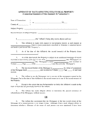 Affidavit of facts affecting title to real property (Connecticut) page 1 preview