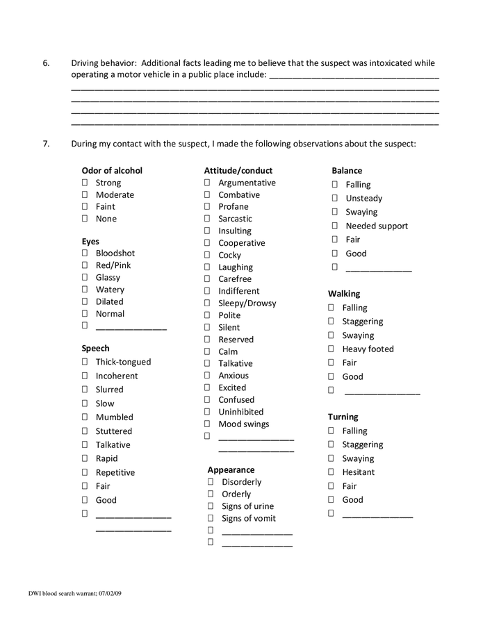 Affidavit for search warrant (Texas) in Word and Pdf formats - page 2 of 10