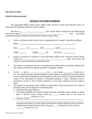 Affidavit for search warrant (Texas) page 1 preview