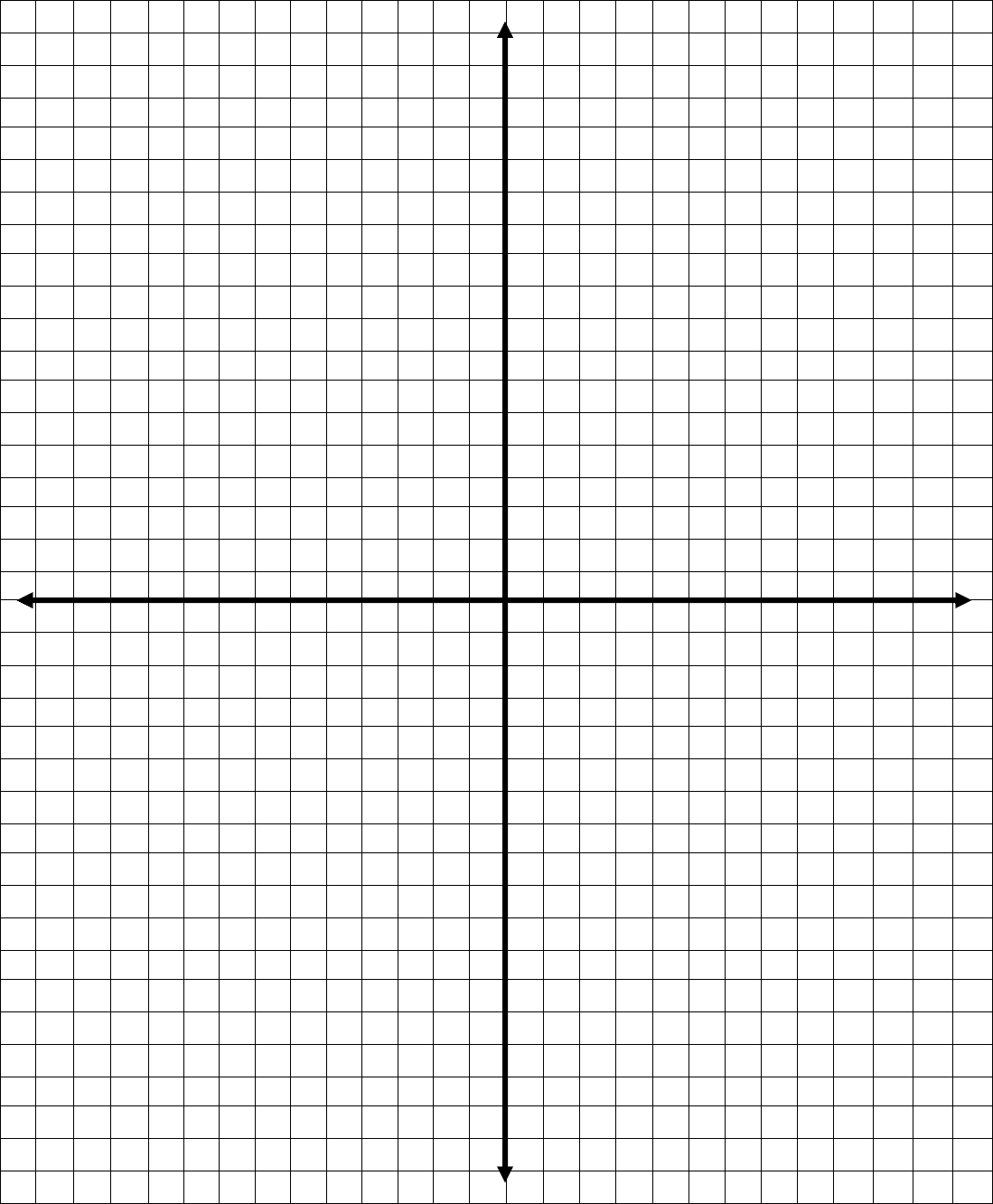 Coordinate grid paper in Word and Pdf formats