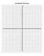 Coordinate grid paper in Word and Pdf formats