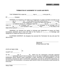 Termination of assignment of leases and rents (New York) page 1 preview