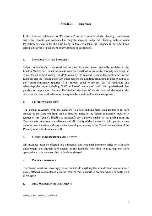Tenancy at will model in Word and Pdf formats - page 7 of 11