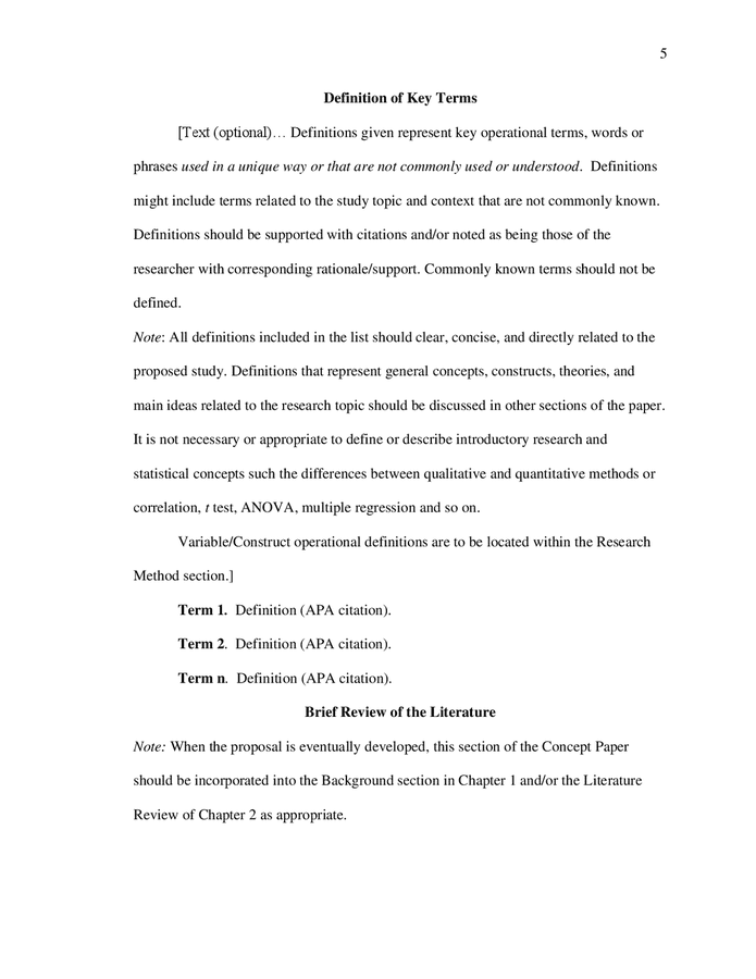 Applied degree concept paper template in Word and Pdf formats page 9 of 17