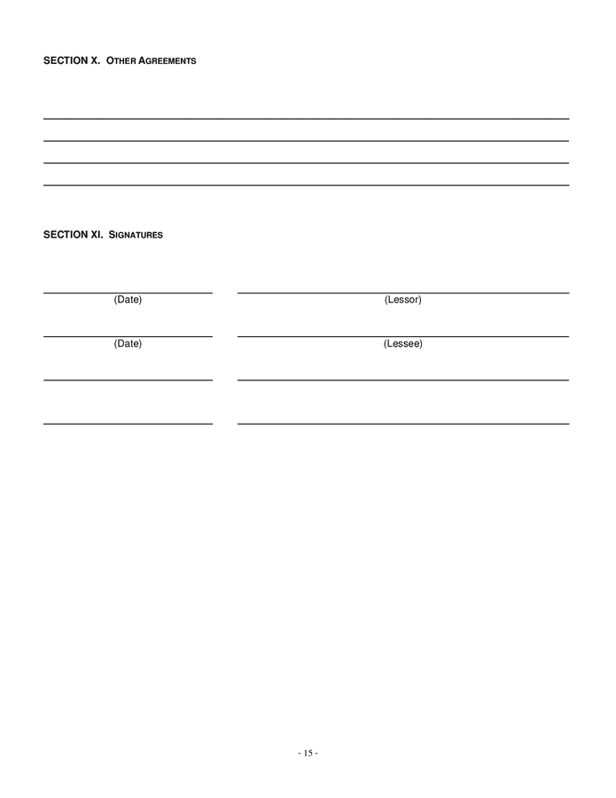 Cash farm lease form in Word and Pdf formats page 15 of 16