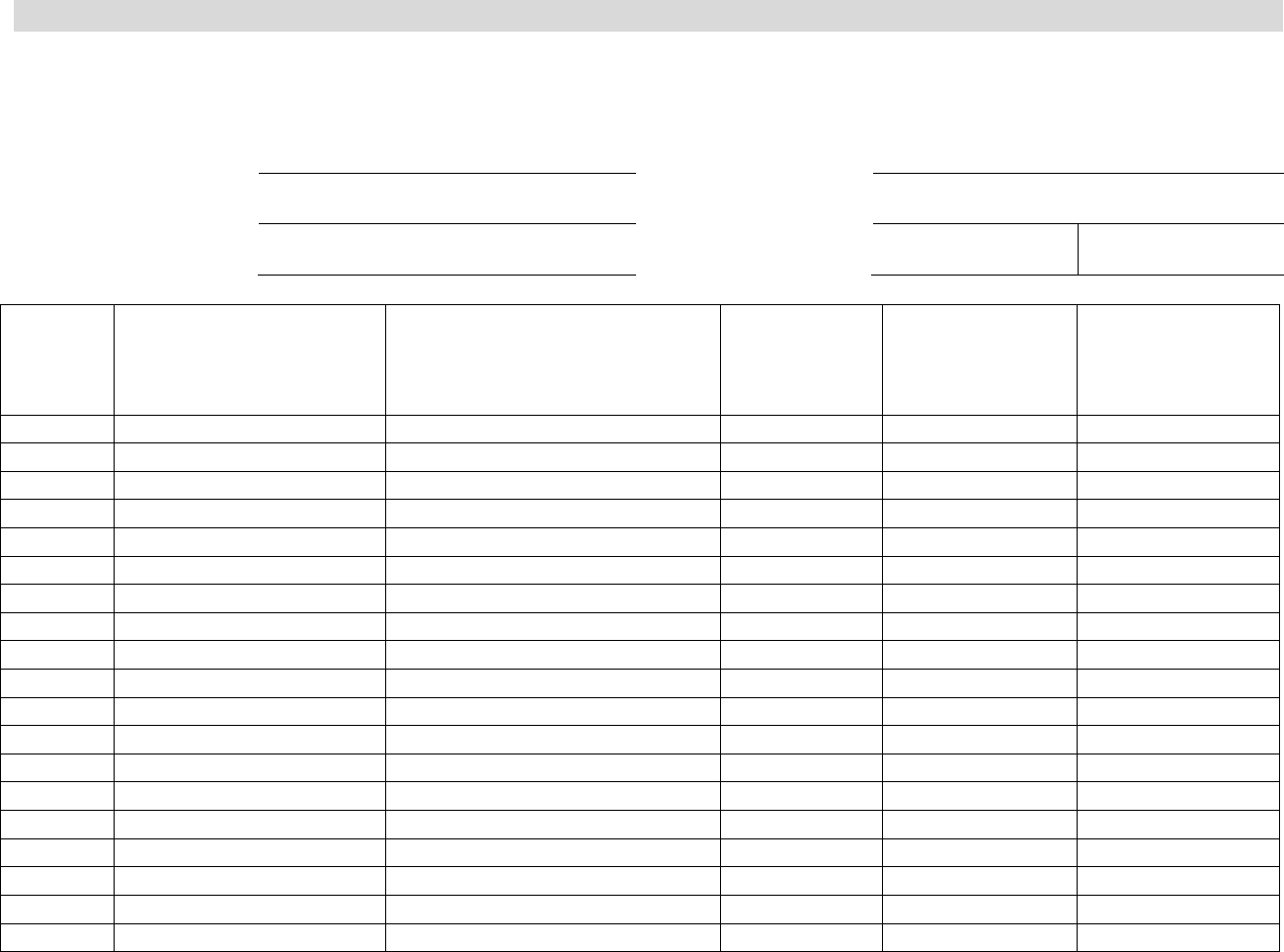 Work Breakdown Structure Table in Word and Pdf formats