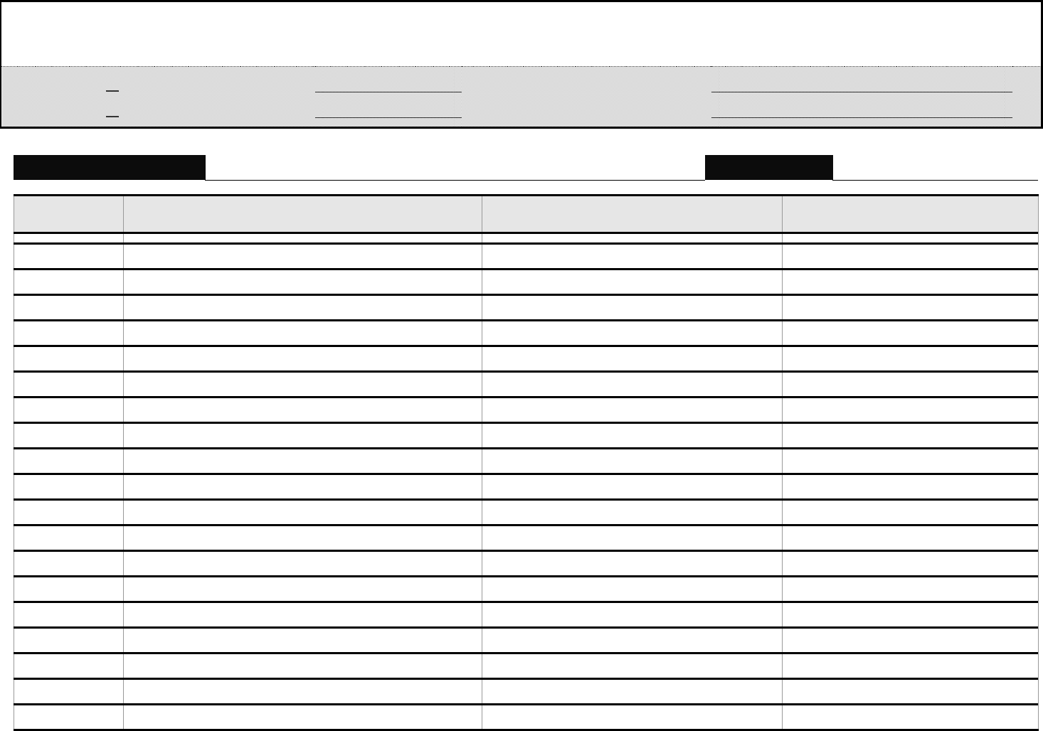 Training documentation log template in Word and Pdf formats