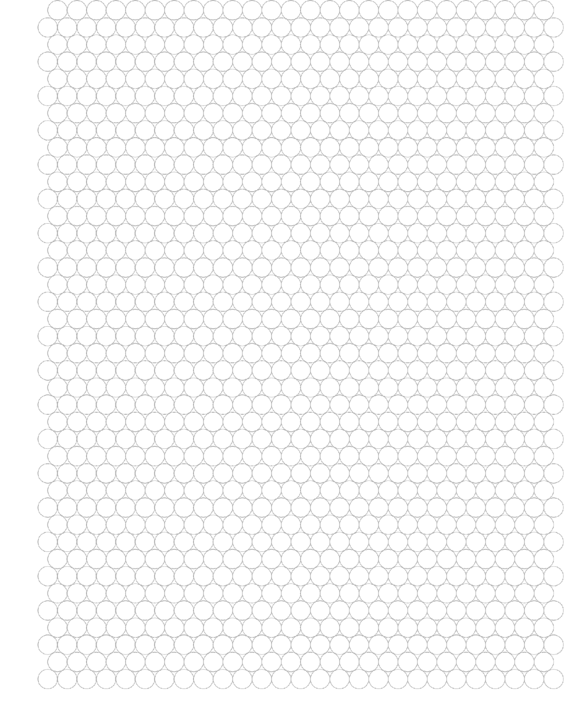 Small circles graph paper in Word and Pdf formats